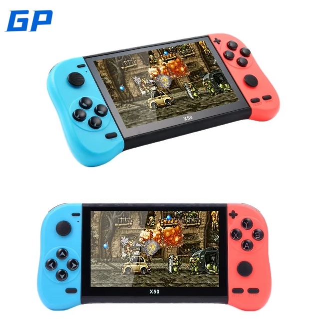 X50 5.1 Inch HD Retro Style Handheld Game Console with  TV Output Unique Childhood Games Player Video Game Consoles
