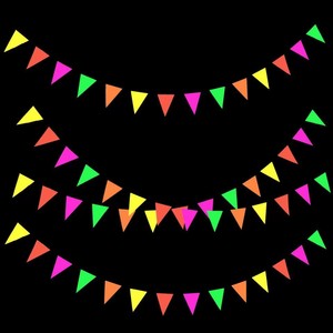Striscione di buon compleanno compleanno a Led al Neon Party Glow Light decorazioni appese bandiera di carta forniture per feste di compleanno - Product Image 2