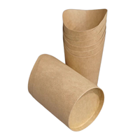 Gobelet en papier jetable incliné pour frites, patates douces, gobelet en papier kraft biseauté pour crème glacée et gaufres aux œufs