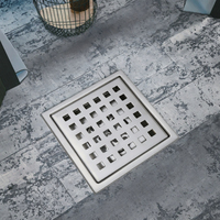 Grille de sol carrée moderne en acier inoxydable pour cuisine, toilettes, salle de bain et douche