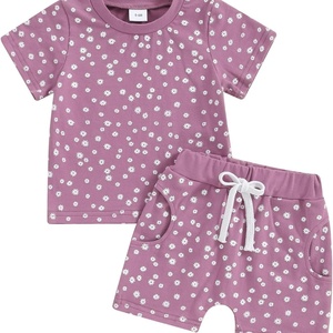 Conjuntos de Camiseta y Pantalones para Niños Pequeños, Unisex, Transpirables, Estilo Casual Elegante, Tela Jersey, Ropa de Moda - Product Image 6