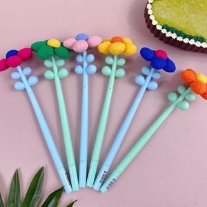 Nouveau style <span class=keywords><strong>stylo</strong></span> gel en silicone créatif motif floral 0,5 mm pour écriture, mignon, coloré, pour signature, stylos neutres à secouer, vente en gros - Product Image 5