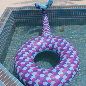 <b>Inflatable</b> Mermaid Swimming Ring 180cm Thickened Tail Design For Adults Unisex Novelty Float Pool Use - Product Image 1