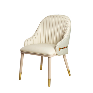 थोक होटल और रेस्तरां की कुर्सियों कैफे फर्नीचर लक्जरी आधुनिक डिजाइन सफेद चमड़े के असलबवाला भोजन कुर्सी - Product Image 6