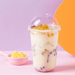 PP 90mm 16oz 500ml wholesaler custom logo disposable plastic u shape cup for boba tea plastic cup 16oz