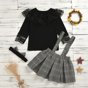 2025 Spring Girls' <strong>Clothing</strong> Sets Lace Top + Sunspender Skirts 2 Piece <strong>Cute</strong> Baby Girl <strong>Clothing</strong> Sets - Product Image 3