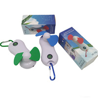 Ventilateur portable à piles avec mousqueton, grande surface d'impression pour logo, boussole, lampe torche LED, ventilateur de poche CE ROHS