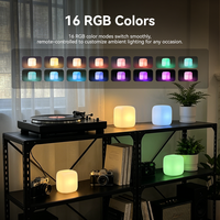 Lampe de table moderne personnalisée avec écran LED carré, idéale pour la publicité marketing et l'ambiance de restaurant