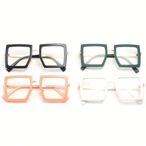 Gafas de Sol de Metal Vintage de Moda 2025 con Logotipo Personalizado, Montura Grande para Mujer, Gafas Cuadradas Extra Grandes con Protección Contra la Luz Azul - Product Image 6