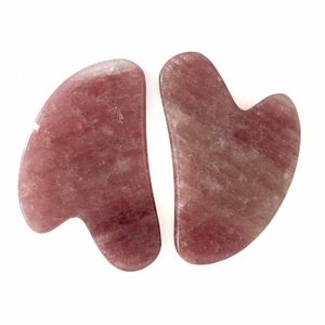 Relaxation des muscles naturel fraise quartz jade pierre gua sha corps outil - Product Image 2