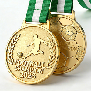 Medallas Personalizadas con Forma <span class=keywords><strong>de</strong></span> Estrella, Trofeos, Placas, Artesanías <span class=keywords><strong>de</strong></span> Metal Dorado para Deportes, Gimnasia, Danza, Porristas, Hockey sobre Césped, Fútbol, Fútbol Americano - Product Image 1