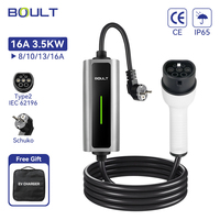 Station de recharge pour voiture électrique 3,5 kW / 7 kW AC 32A Réglable EVSE Chargeur portable pour véhicule électrique avec type 2 pour BYD
