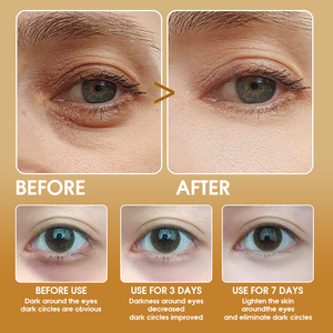 Masque pour les yeux en feuille végétalien hydratant <span class=keywords><strong>anti</strong></span>-rides <span class=keywords><strong>anti</strong></span>-poches sans silicone, enrichi en vitamine E, caviar et algues, pour les <span class=keywords><strong>cernes</strong></span> - Product Image 5