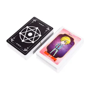 Papel Personalizado Atacado Impresso Tarot Cartões Pentagrama Resposta Cartões Quem está Undercover Game Cards