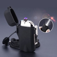 Lampe de poche de Camping avec éclairage LED, briquet USB multifonctionnel, imperméable, Double Arc, bon cadeau, 2 pièces