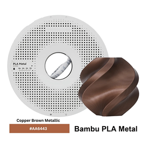 Filament PLA métallique Bambu, qualité stable, vente en gros directe usine, texture de surface métallique, faible rétrécissement, RFID intelligent, haute résistance aux chocs - Product Image 2