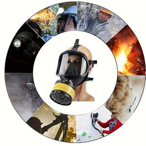 Máscara de Gas NBC de Silicona de Cara Completa con Certificación CE, con Altavoz, Herramientas de Rescate de Emergencia para Escape de Incendios, Accesorio para Equipo de Extinción de Incendios - Product Image 6