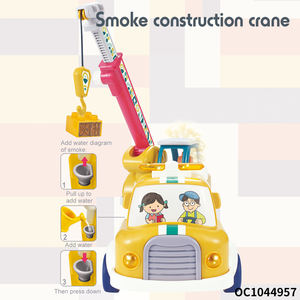 <span class=keywords><strong>Dessin</strong></span> <span class=keywords><strong>animé</strong></span> <span class=keywords><strong>grue</strong></span> <span class=keywords><strong>camion</strong></span> jouets les garçons briques de construction et bloc enfant jouet briques avec son de lumière et fonction de pulvérisation de brouillard - Product Image 2