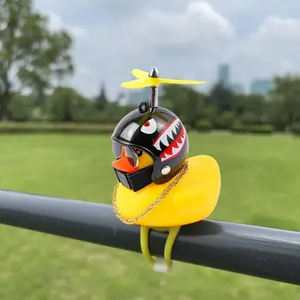 Adorno de <span class=keywords><strong>bicicleta</strong></span> de coche pequeño pato amarillo Airscrew <span class=keywords><strong>casco</strong></span> pato Ducky <span class=keywords><strong>bicicleta</strong></span> viento Motor montar ciclismo ornamento - Product Image 4