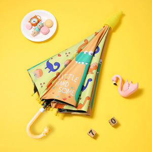 Parapluie enfant mignon à motif de dessin animé, 8 baleines, ouverture manuelle, imperméable, pour la rentrée scolaire, jours ensoleillés et pluvieux - Product Image 3