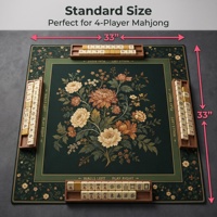Tapis en caoutchouc de luxe portable pour table de mahjong, antidérapant, moderne, insonorisant, absorbant l'eau et résistant à l'usure
