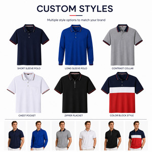 เสื้อโปโลชายแบบสั่งทำ ผ้าโพลีเอสเตอร์ 160 กรัม น้ำหนักเบา แห้งเร็ว ระบายอากาศได้ดี คอเสื้อแบบมีปลาย แขนสั้น - Product Image 4