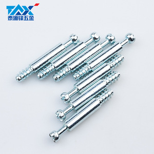 TAX 2 In 1 Connector M6X44 Zinc Plated <b>Round</b> <b>Head</b> <b>Screw</b> For Furniture Cabinet - Product Image 3