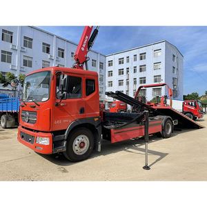 Camion grue de dépannage d'origine Dongfeng D9, grue à flèche pliante à 4 sections de 8 tonnes, dépanneuse à plateau avec fonction de levage - Product Image 3