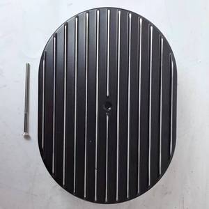 Nuevo Kit de Filtro de Aire Ovalado de Aluminio Negro con Base Plana y Cuello para Carburador para Chevrolet, Ford y Dodge - Product Image 4