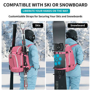 Free sample Large Capacity Custom Outdoor Ski <b>Sports</b> Backpack with Helmet <b>Goggles</b> Storage for Ski Boots Bag Closet Systems - Product Image 6