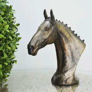 نحت رأس حصان برونزي معدني مخصص برأس حيوان