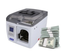 Machine d'emballage de billets de banque en plastique EB JB-211 avec vitesse de bandeage de 2 secondes pour les liasses de devises et le cerclage de l'argent