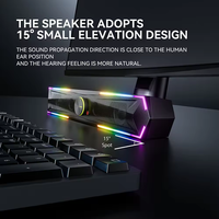 Barra de Sonido Bluetooth RGB Brillante de 6W con Subwoofer, Altavoces Portátiles para Juegos de PC con Sonido Envolvente 3D