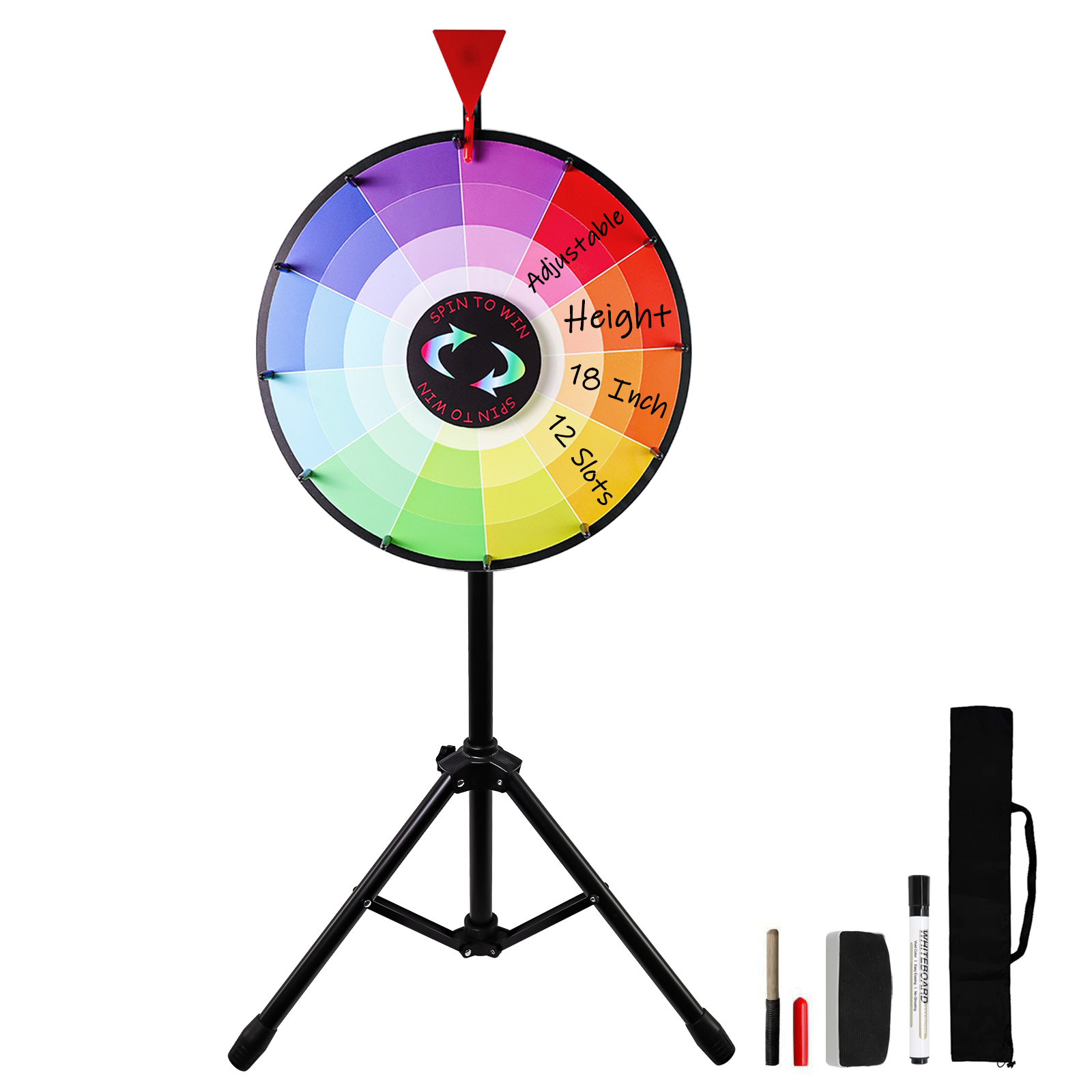 Rueda De La Fortuna Para Juegos De Carnaval - Ruleta De Premios De Plástico Con 10 Colores Y Soporte Giratorio