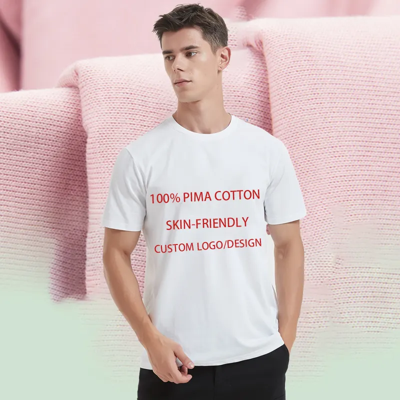 Streetwear T-shirt surdimensionné de créateur pour hommes T-shirt en coton Pima avec logo personnalisé T-shirts grande taille pour hommes