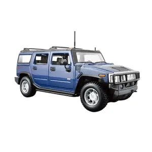 Maisto 1/27 2003 SUV 허머 H2 합금 시뮬레이션 물류 운송 차량 모델 자동차 트레일러 세미 트레일러 컨테이너 트럭