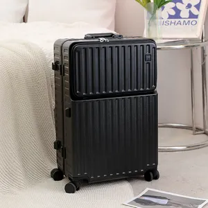 硬塑料可调边界拉杆包客舱行李箱商务滚动笔记本电脑行李箱金属套装