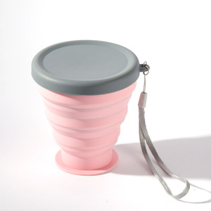 Taza plegable de silicona para viajes, deportiva, portátil, libre de BPA, con tapas - Product Image 4
