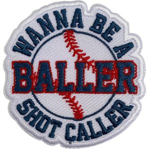 Parche Bordado Termoadhesivo 'Wanna Be A Baller 3' para Gorras y Ropa - Product Image 1