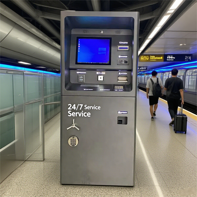 DK High Security Smart Cash Coins Deposit Withdraw Self Service ATM Machine 17-inch Touch Screen NFC Support for Bank Airport