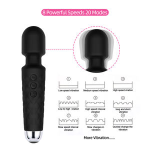 20 kecepatan kuat wanita klitoris dewasa Masturbator mainan seks Vagina beton USB Dildo berguna pemijat Vagina AV tongkat <span class=keywords><strong>Vibrator</strong></span> - Product Image 5
