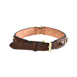 Accesorios de diseñador de lujo para mascotas, <span class=keywords><strong>Collar</strong></span> para perros y gatos, <span class=keywords><strong>Collar</strong></span> de cuero ajustable para mascotas, joyería marrón, <span class=keywords><strong>Collar</strong></span> para perros - Product Image 4