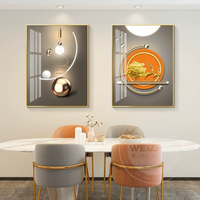 Nordique salon décoration photo affiche impression noir cuivre géométrique abstrait tenture murale Art cristal porcelaine peinture
