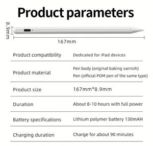 Phổ điện dung <span class=keywords><strong>Stylus</strong></span> Màn hình cảm ứng Bút cho tất cả các điện thoại di động máy tính bảng với 2 lời khuyên cao su - Product Image 2