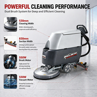 Nouvelle autolaveuse autotractée TWS-530 24V à batterie, brosse de 530 mm, raclette de 830 mm, garantie 3 ans, espace de rangement pour le matériel
