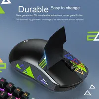 Autocollants en PVC pour souris de jeu sans fil avec fonction antidérapante et anti-sueur "Dog Shit King" Design spécial