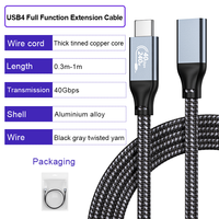 Cable de Extensión USB4 Tipo-C Macho a Hembra ULT-unite, Transferencia de Datos de 40 Gbps, Suministro de Energía de 240 W, Garantía de 12 Meses, Uso en Computadora