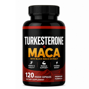 Capsules de racine de maca biologique et de turkesterone - Bénéfices antioxydants pour adultes, non destiné aux femmes enceintes - Product Image 1