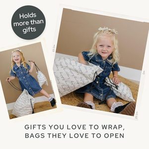 Bolsa de Regalo Personalizada de Alta Calidad con Cordón y Estampado de Letras Premium para Fiestas de Cumpleaños - Product Image 4