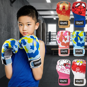 Guantes de Boxeo Profesionales Personalizados con Nombre de Marca para Niños, Guantes de Kick Boxing, Sanda, Muay Thai, MMA, Entrenamiento, Impermeables, Transpirables, de Cuero PU - Product Image 3